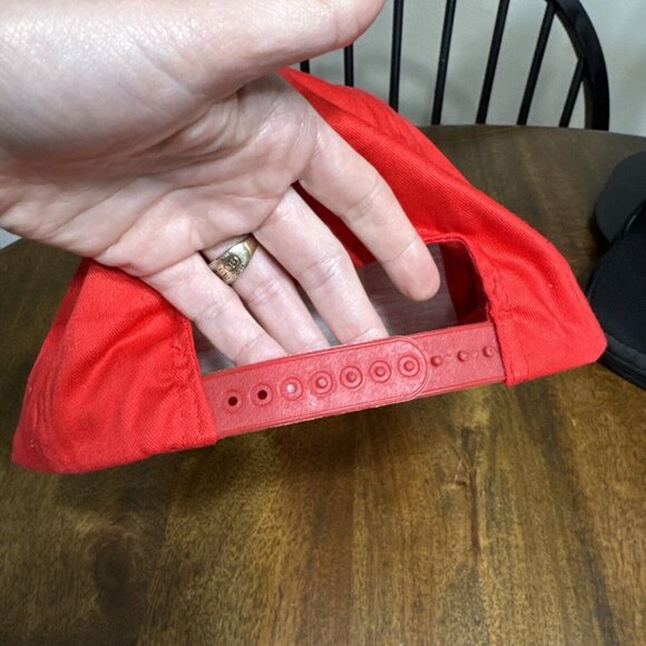 VINTAGE ACE ALASKA 1990 RED ROPE TRUCKER HAT POLAR BEARS SNAPBACK A.C.E. - Picture 7 of 10